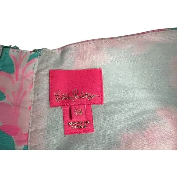 Lilly Pulitzer Girls Momoa Aqua Al Fresco Isnt She Lovely Dress Pastel Easter 14